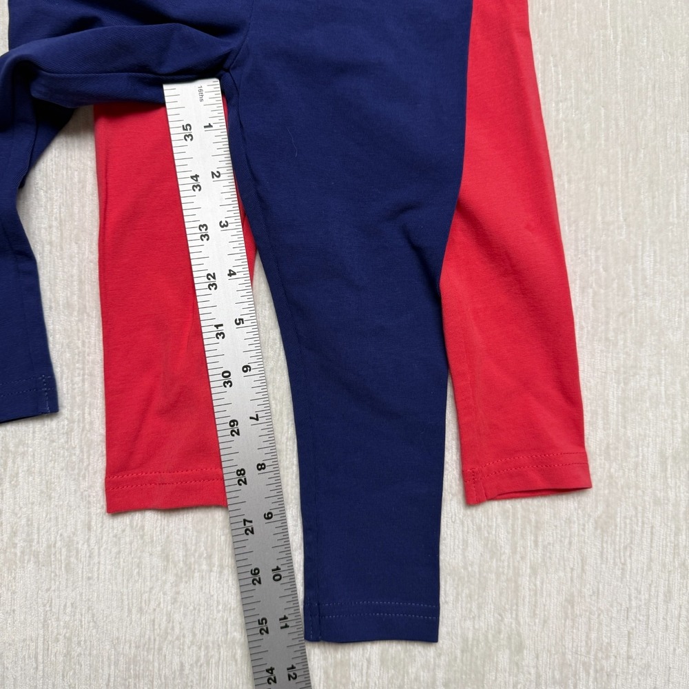 Carters Girls 18M Leggings 2 Pack Pink Navy Blue Ribbed Knit Elastic Waist NEW - Picture 7 of 11